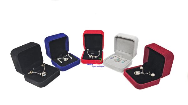 Schmucketuis Geschenkbox Schmuckaufbewahrung mit Veloursüberzug
